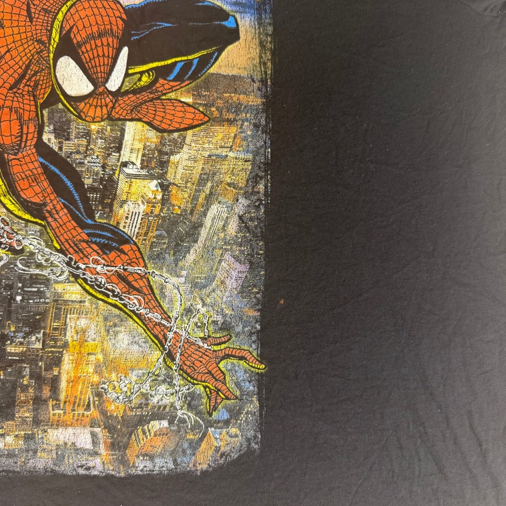 Amazing Spider-Man Mens 2XL Black Graphic T-Shirt Marvel Mad Engine Movie Comic - Picture 4 of 7